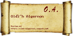 Oláh Algernon névjegykártya